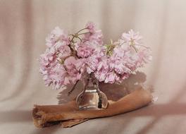 cozy corner with flowers in a vase