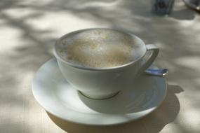 coffee in a white mug
