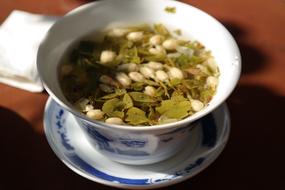 herbal fragrant hot tea