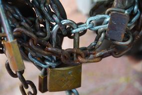 Chains Lock Shackle