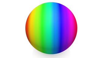 rainbow ball on a white background