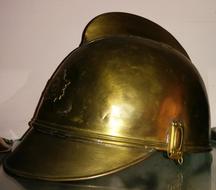 gold fireman helmet