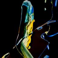 beautiful splashes of paint on a black background
