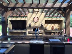 Patio Cover Outdoor Kitchen Tile