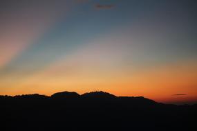 Landscape of Dawn Sunset horizon