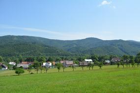 Panorama view of Village horizon