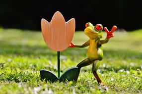 Frog and Flower Figures