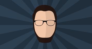 icon of a man face with glasses