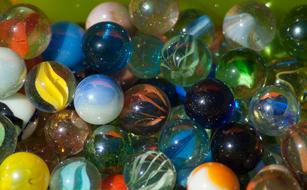 colored glass balls