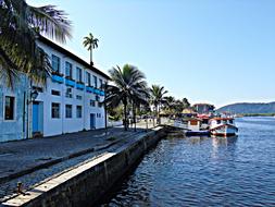 boat near the houses