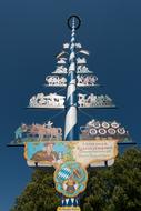 Maypole Blue White