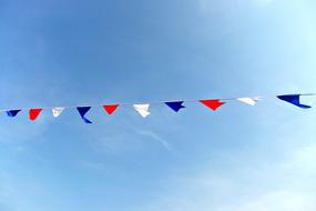 Bunting Blue Sky Decorations Outdoor Festival Celebration Summer Flags Decorative