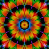 digital multicolor flower