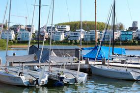 yachts at the sea pier