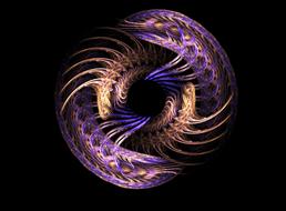 abstract swirling figure of light