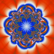digital art fractal artwork flower