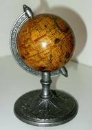 miniature globe on the table
