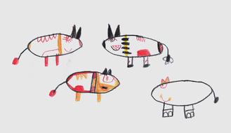 childrens drawing of animals
