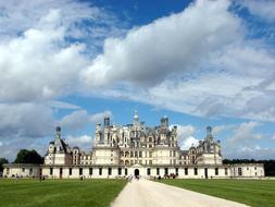 beautiful castle under the blue sky