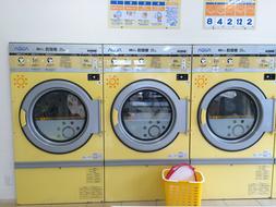 yellow washing machine