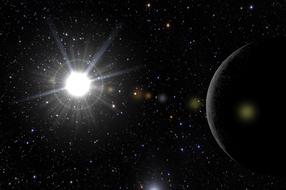 Bright Beautiful Star in Infinite Space