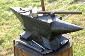 tools on the forge anvil
