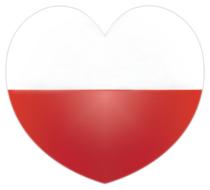 Polish flag at heart