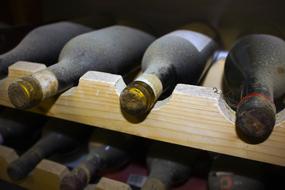 old bottles in storage