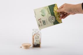 garlic flavored spices in a package