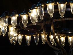beautiful little lamps in the night