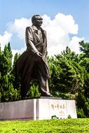 Deng Xiaoping Sculpture Blue Sky