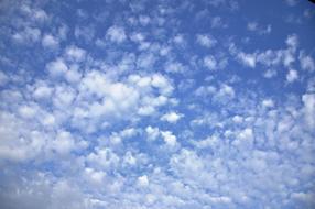 floating clouds in the blue sky