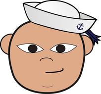 funny drawing of a sailor