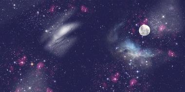 night starry sky is bright
