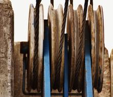 close up of iron cables