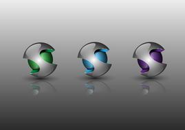 colored icons on a gray background