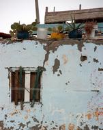 old wooden window on the building