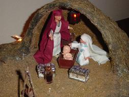 cute christmas figures in church