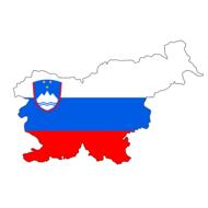flag on a map of Slovenia