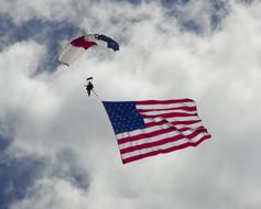 Flag Skydiver American