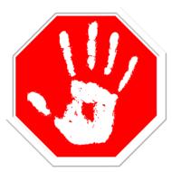 stop hand finger containing off
