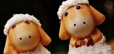 Sheep as a Ceramic doll