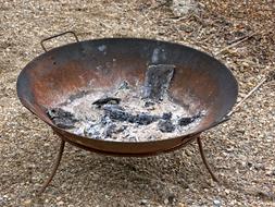 iron cauldron for the fire