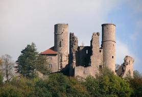old castle against the trees