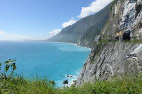 cliffs against the ocean