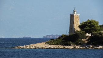 the old lighthouse by the trees