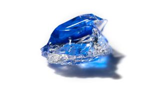 glass crystals on white background