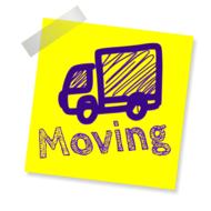 funny yellow note with a truck