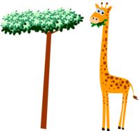 giraffe neck cartoon drawing