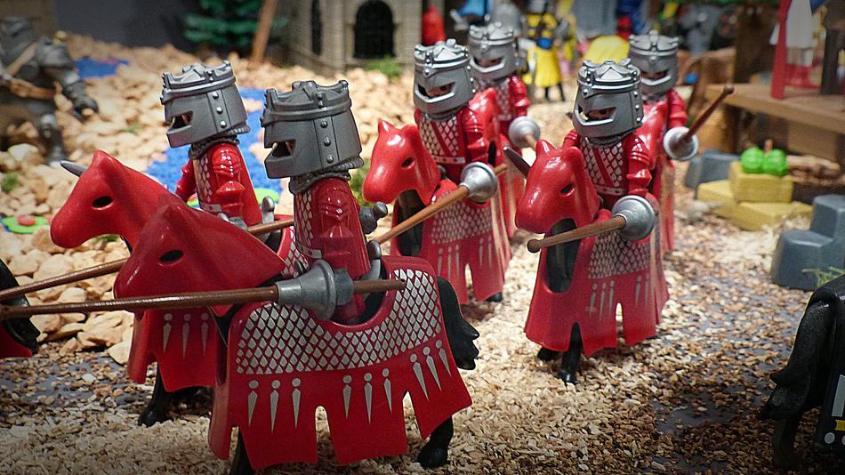 toy soldiers on horseback